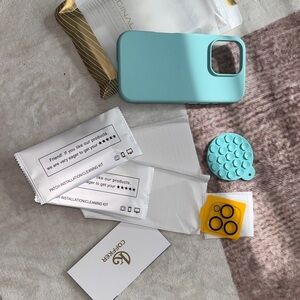 Blue iPhone16 pro  Case with Camera Lens Protector & 2x screen protector